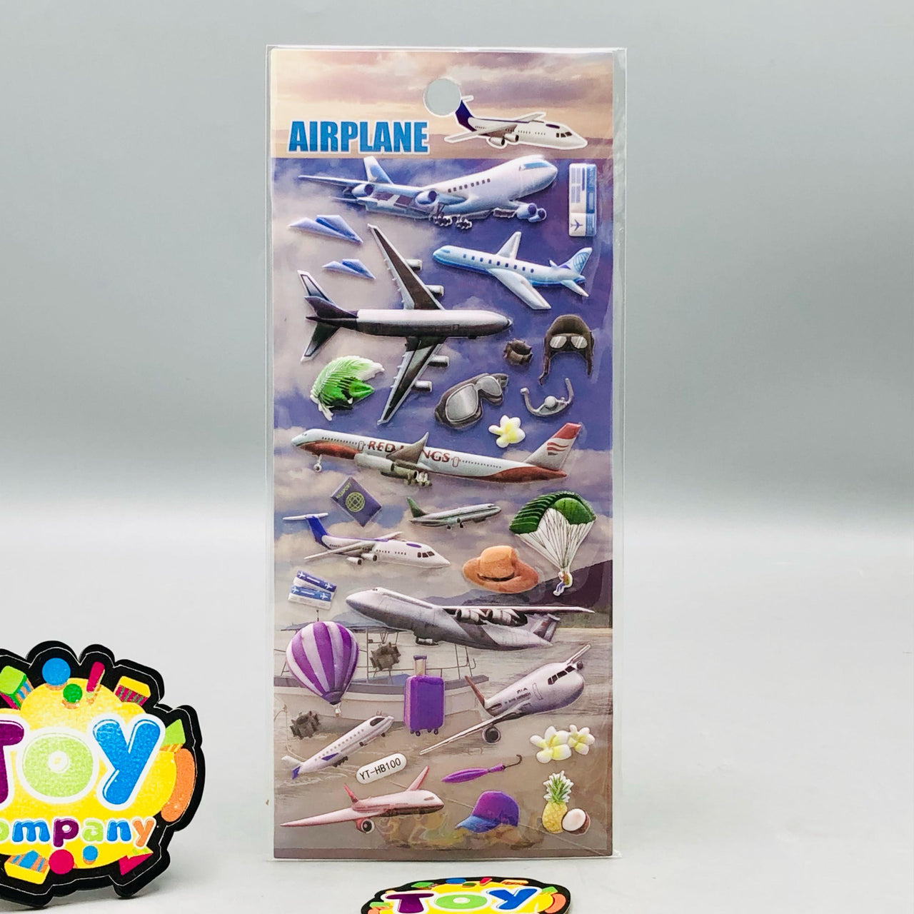 3D Airplane Themed Sticker - 1Pc