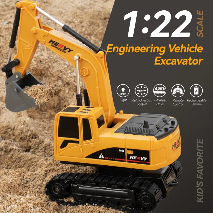 1:22 Remote Control Excavator With Lights