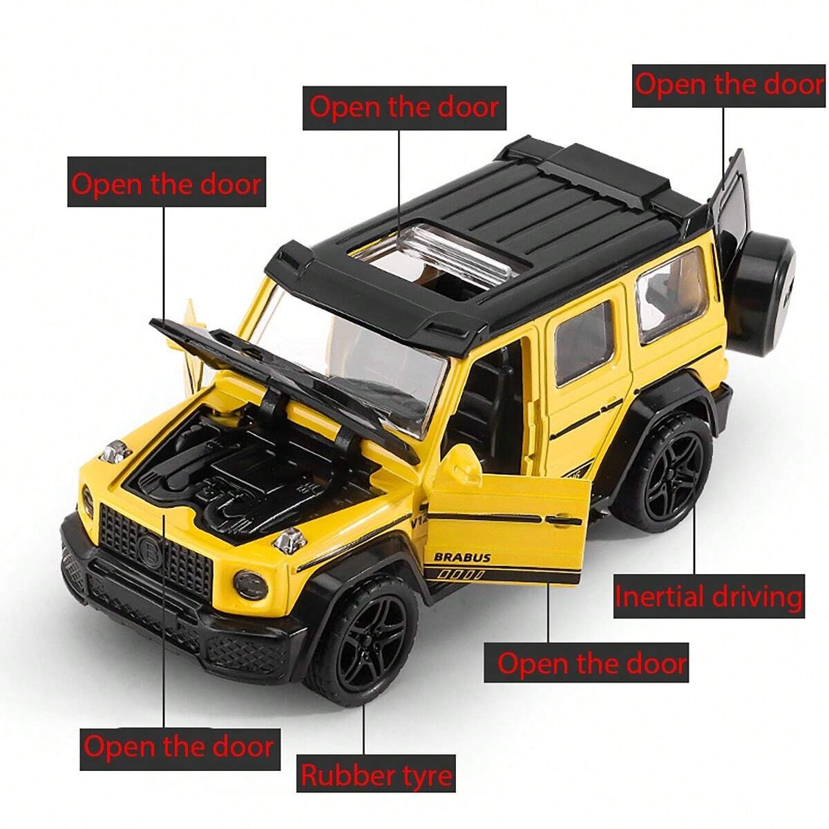 3Pc Diecast Mini Brabos Pullback Model Car 