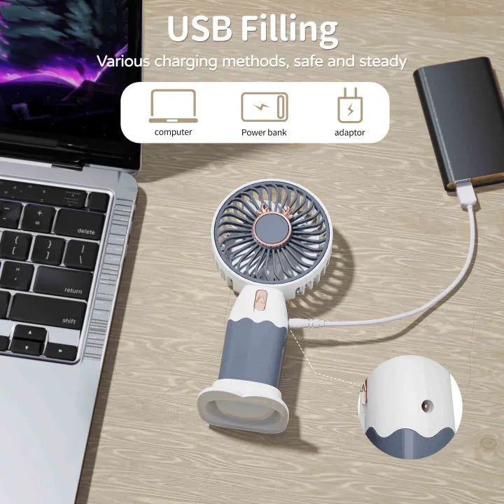 Rechargeable Hello Summer Mini Fan With Separate Base