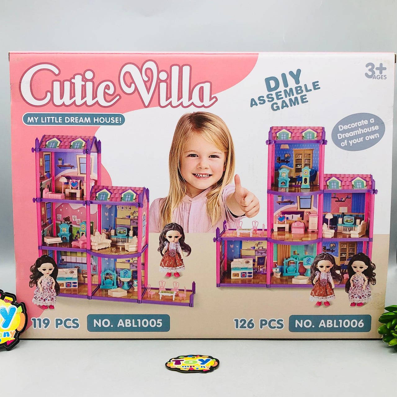 126Pcs DIY Cutie Villa Doll House