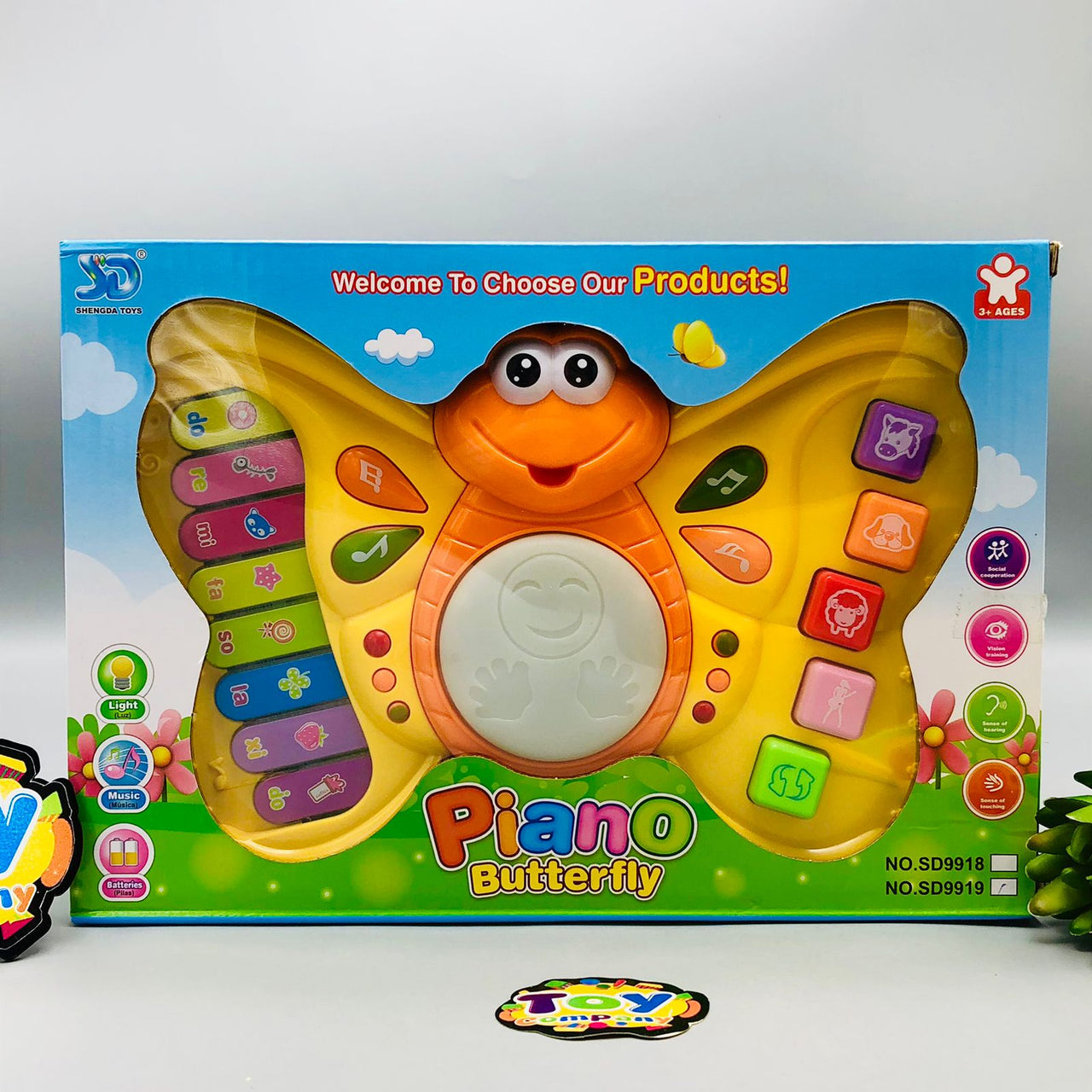 Battery Operated Butterfly Piano With Light & Music