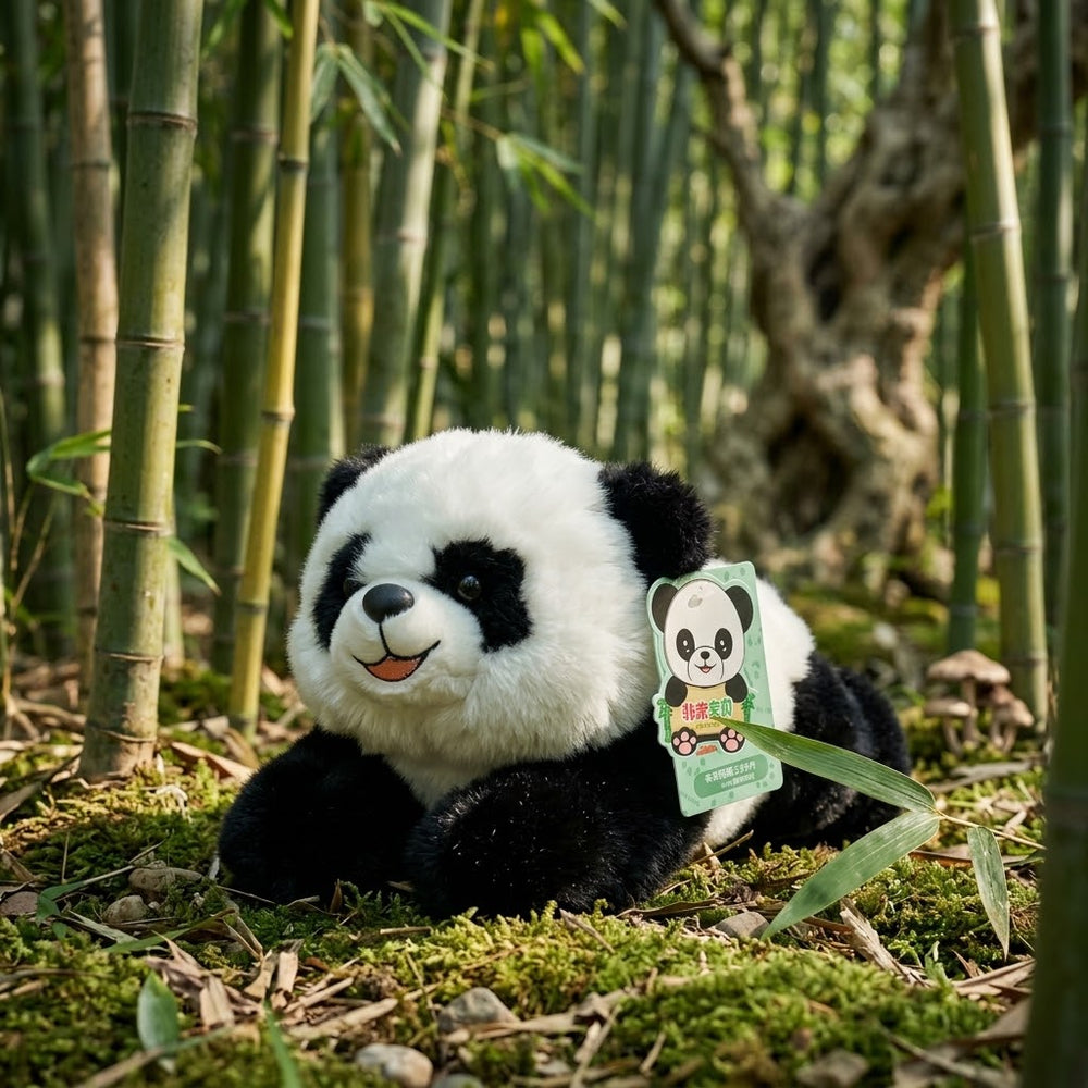 30cm Premium Plush Prone Panda Toy