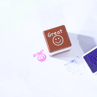 6Pcs Mini Self Inking Reward Stamp Set