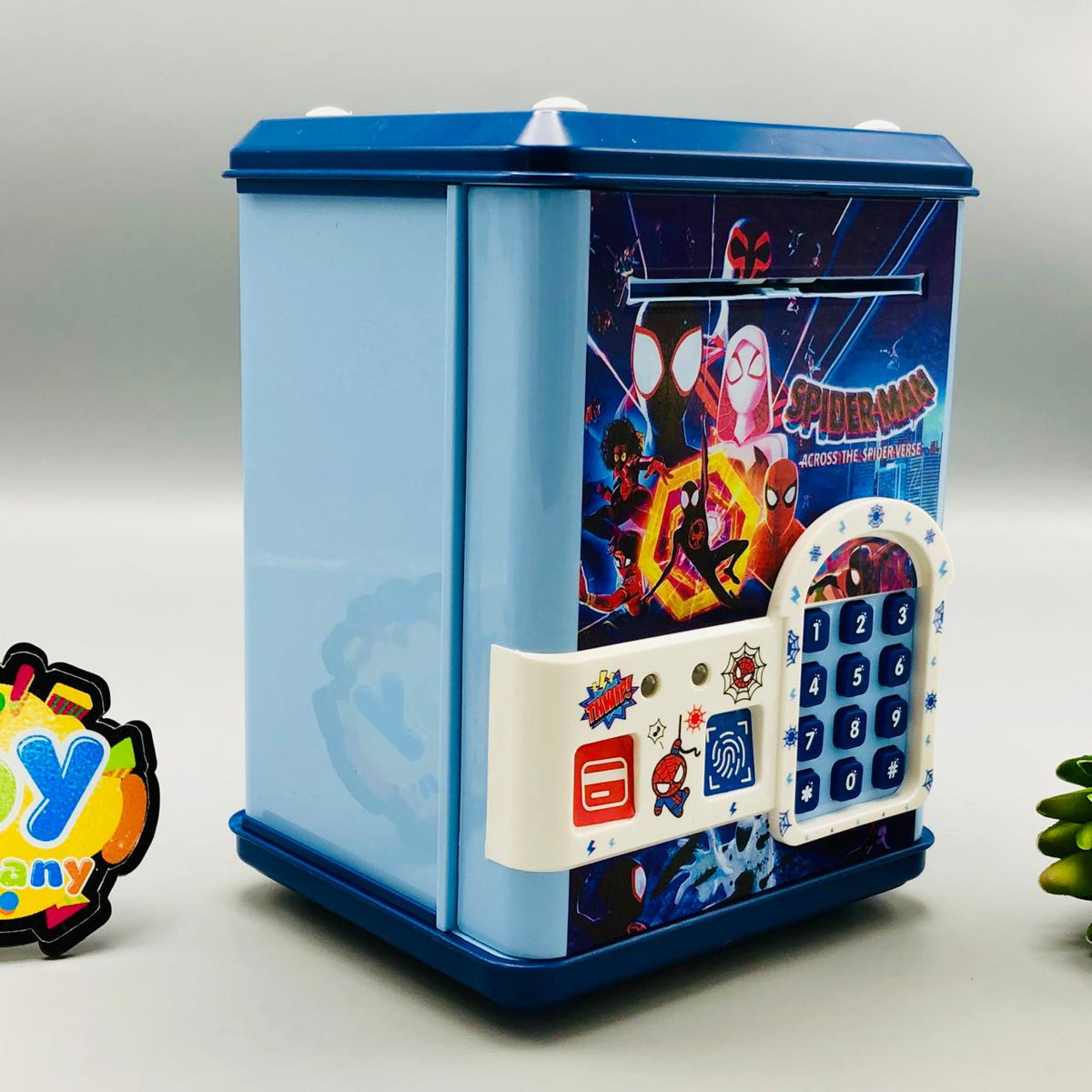 Spiderman Fingerprint & Swipe Card Unlock Piggy Bank