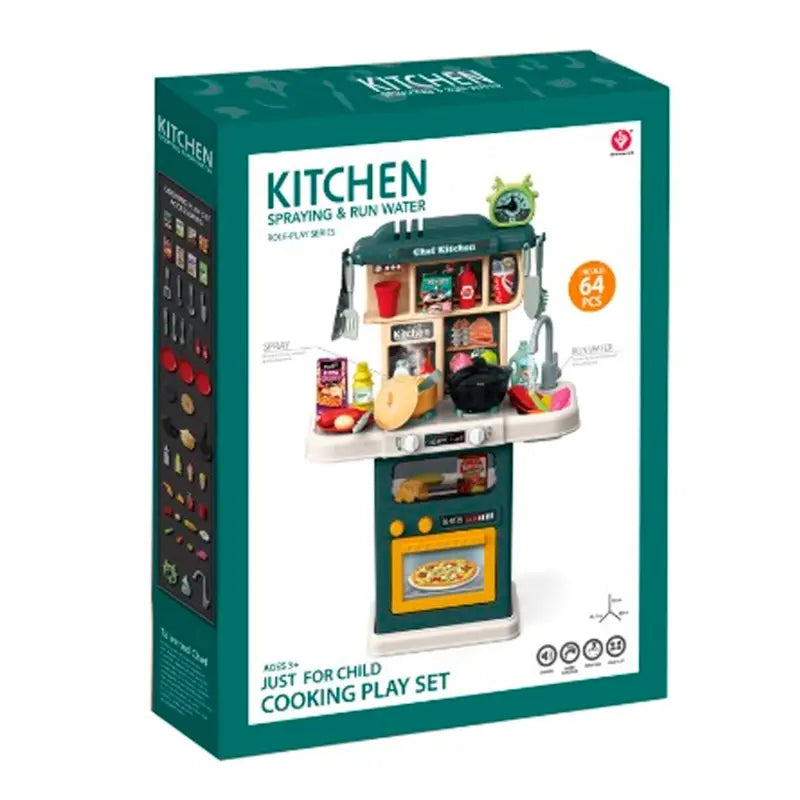 64Pcs Kids Pretend Chef Kitchen Set