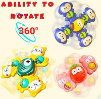 3Pcs Animal Shape Baby Spinning Rattles