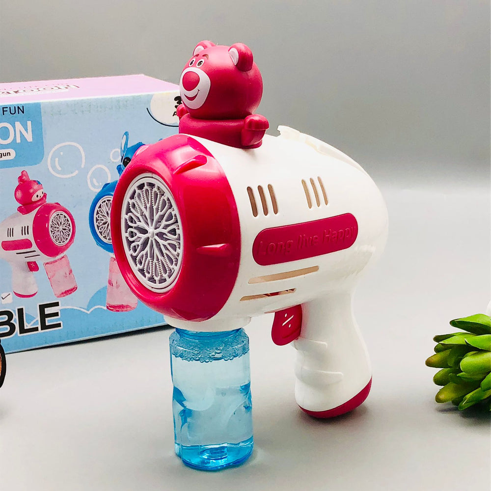 Battery Operated Bear Colorful Bubble Gun