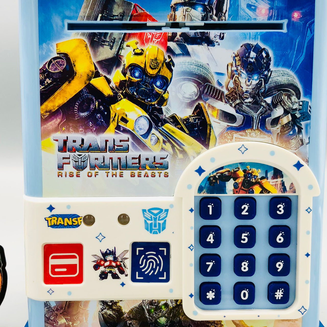 Transformers Fingerprint & Swipe Card Unlock Piggy Bank