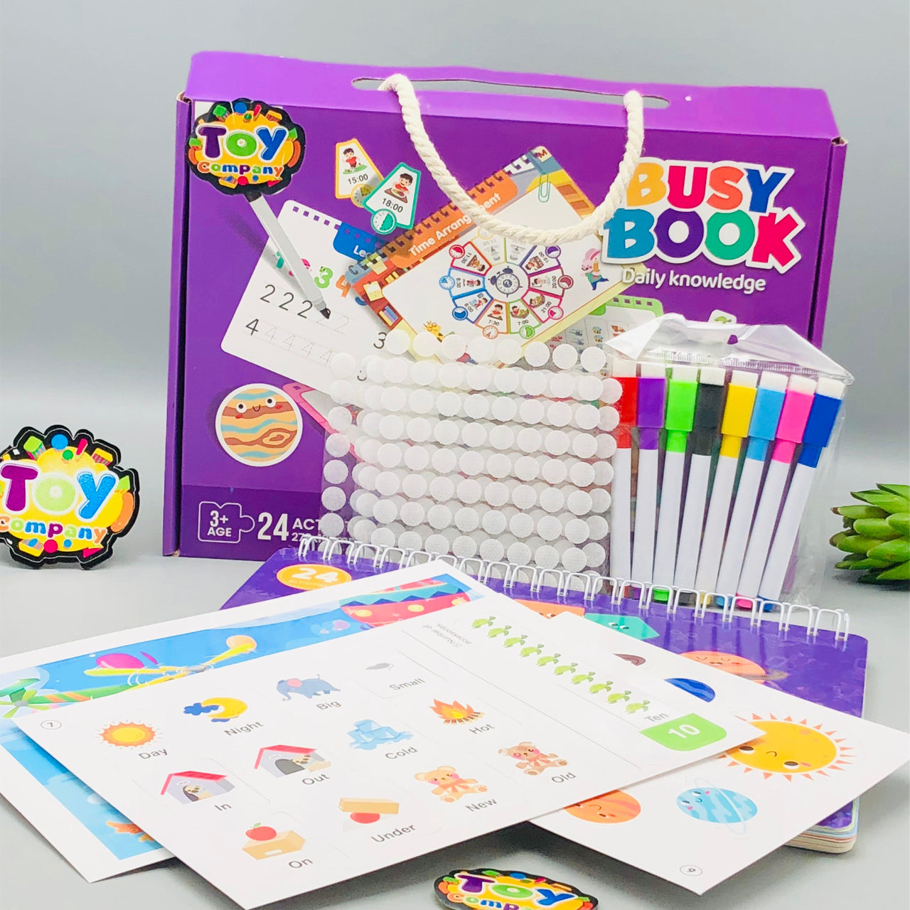 24 Activities Toddlers Time Arrangement Busy Book 