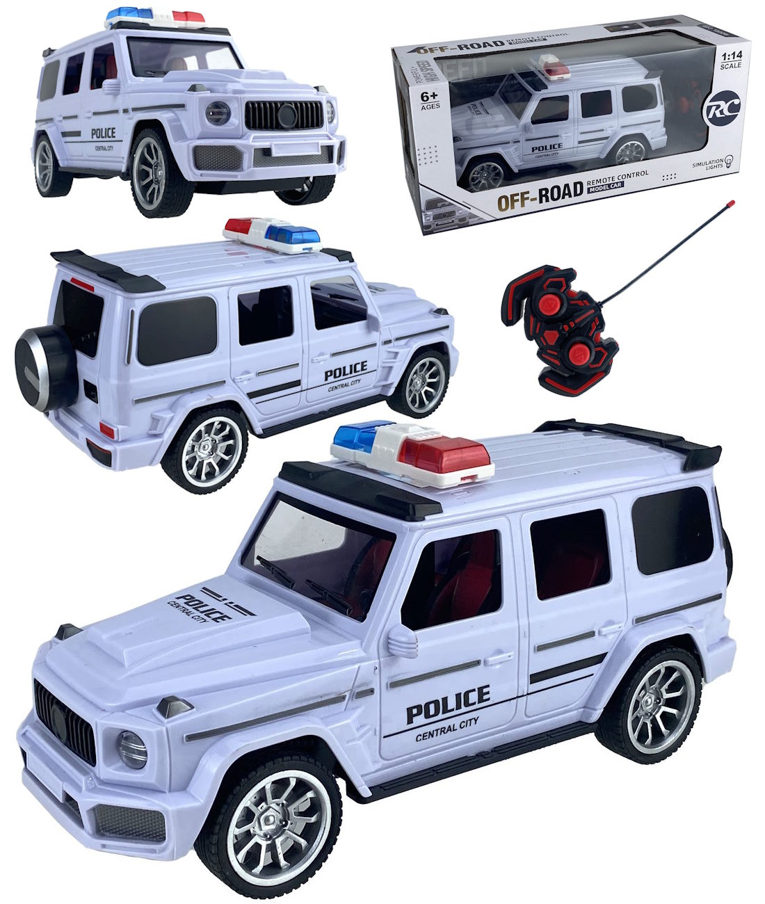1:14 RC Police Off-Road Jeep Model