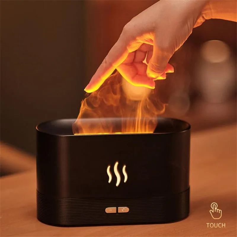 Flame Aroma Diffuser With Flame Light Effect