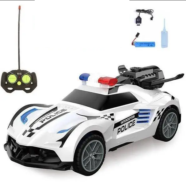 1:18 RC Police Lights & Spray Car Model