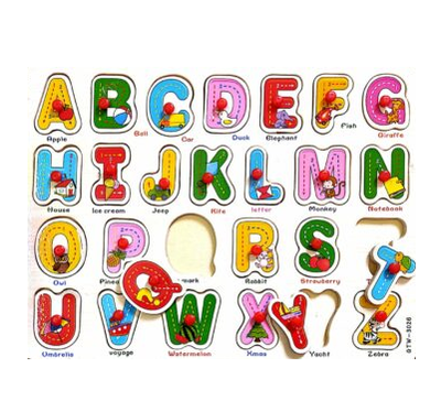 3D Wooden Letters Puzzle Board A-Z