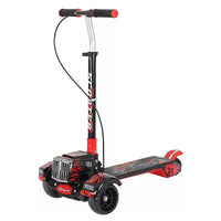 Fire Large Foldable Kick Scooter With Light & Music - Red