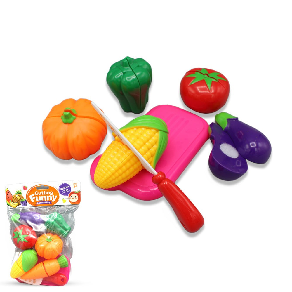8Pcs Pretend Play Vegetable Cutting Toy Set