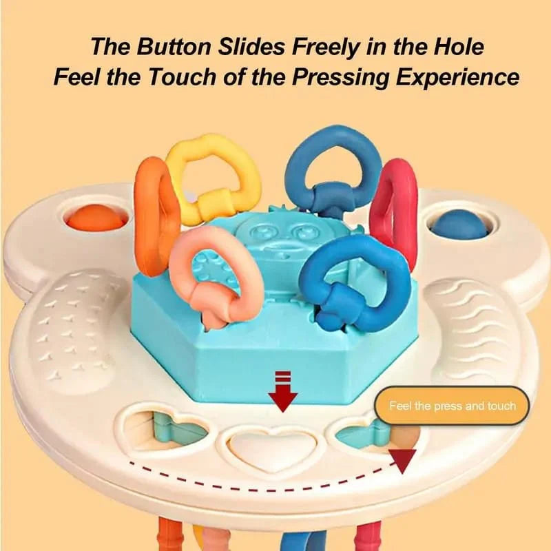 3in1 Silicon Funny Teether & Puller Toy
