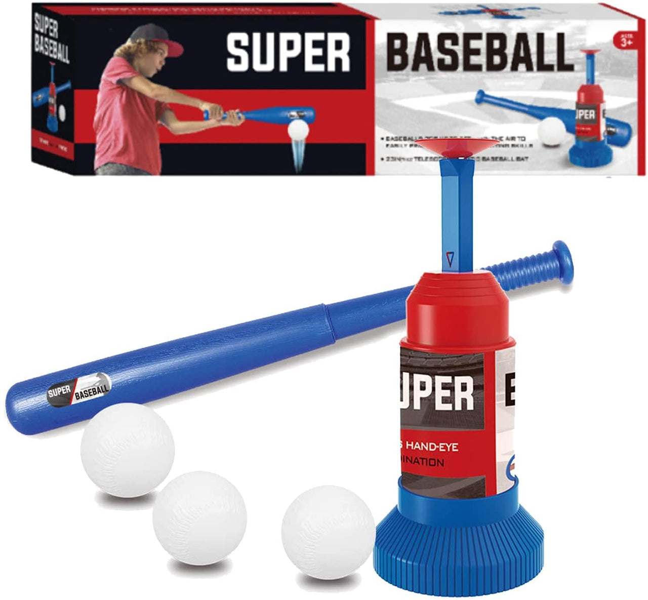 2 in 1 Super Baseball Adjustable Set