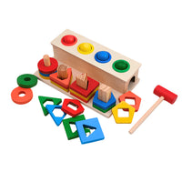 Wooden 2in1 Shape Sorter & Pounding Game