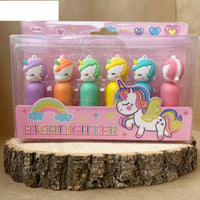 6Pcs Unicorn Themed Colorful Highlighter