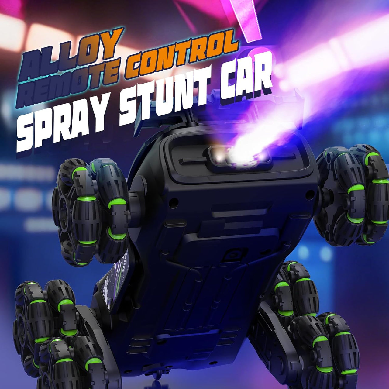 2.4GHz RC Alloy 6 Wheels Stunt Spray Car