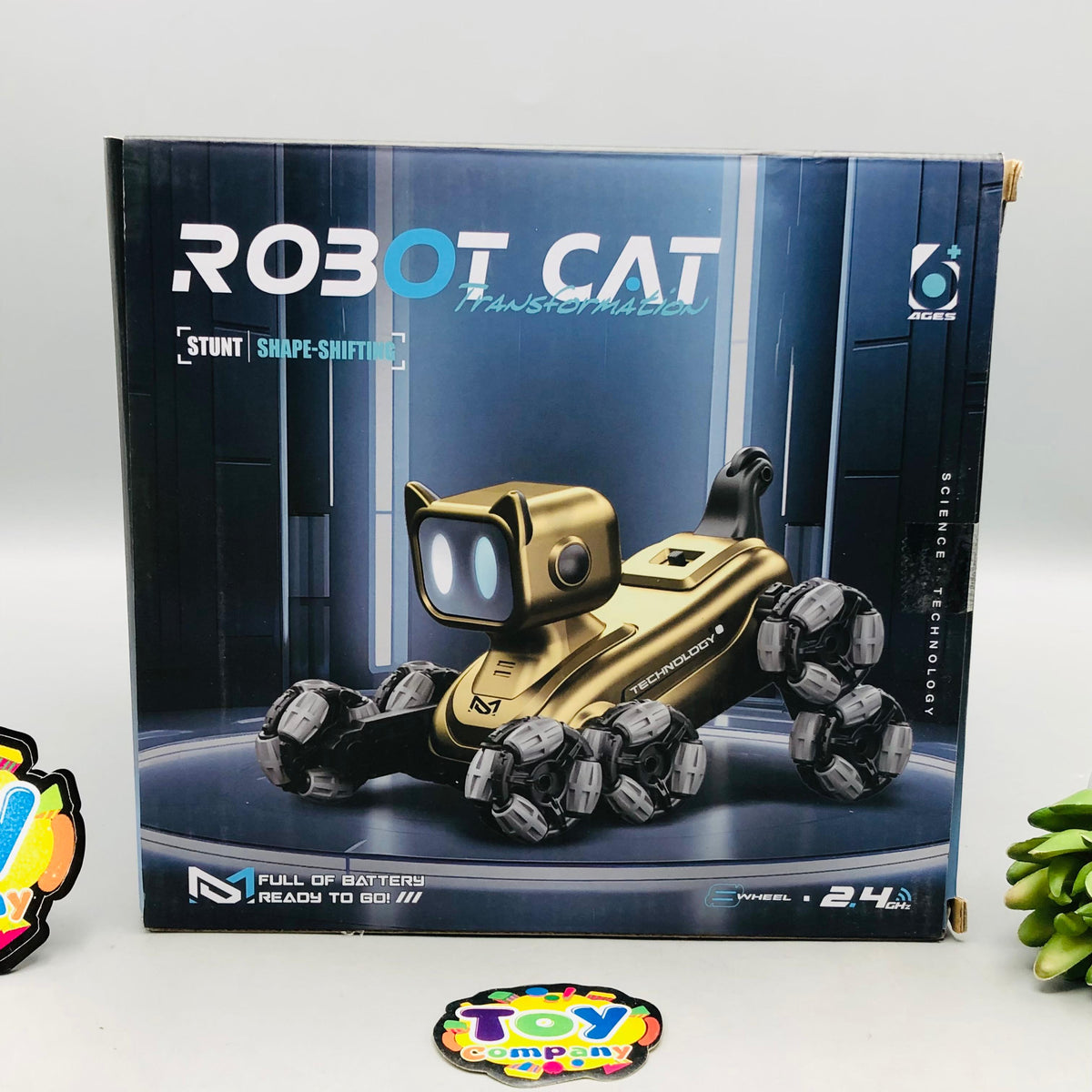 2.4GHz RC 8-Wheels Stunt Robot Cat