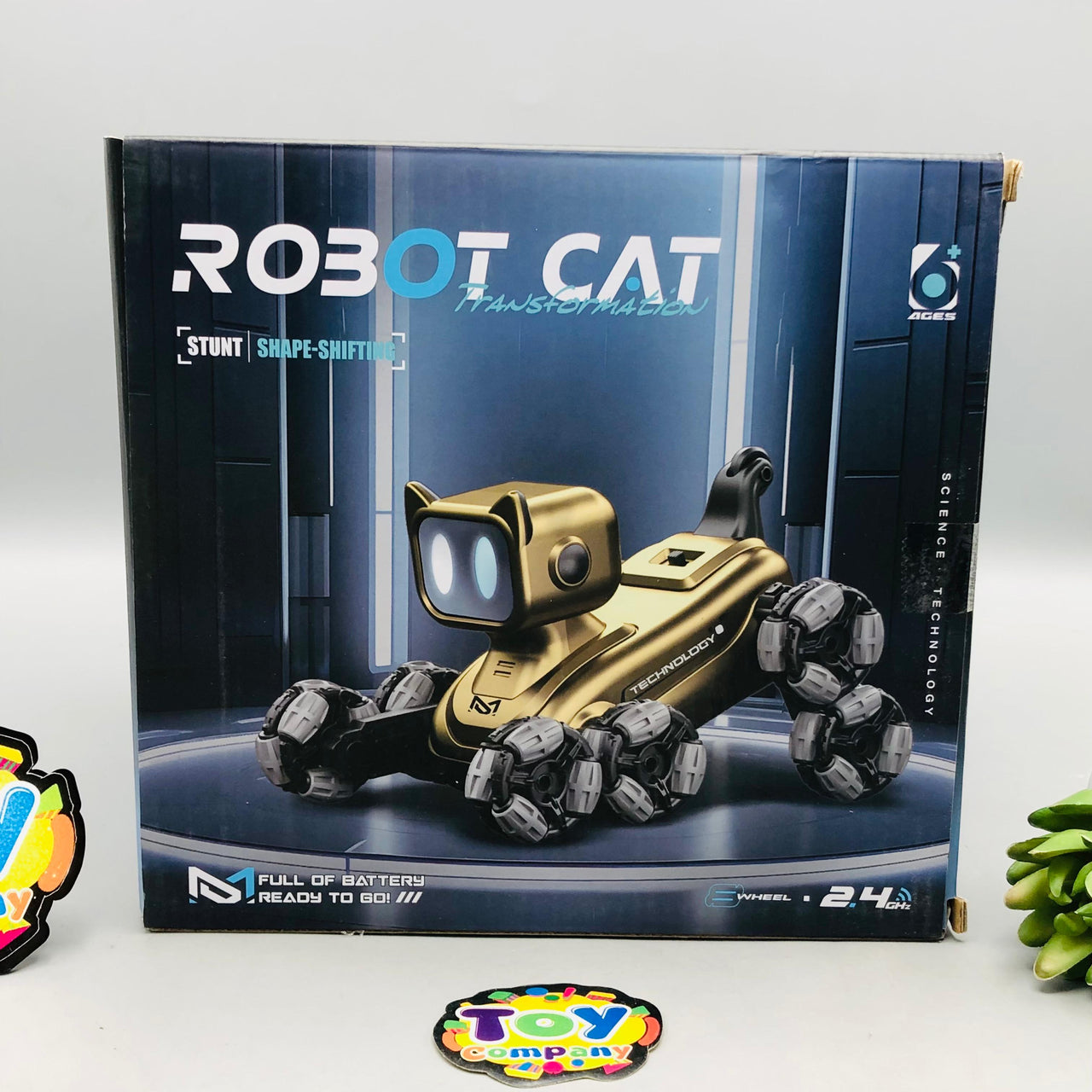 2.4GHz RC 8-Wheels Stunt Robot Cat