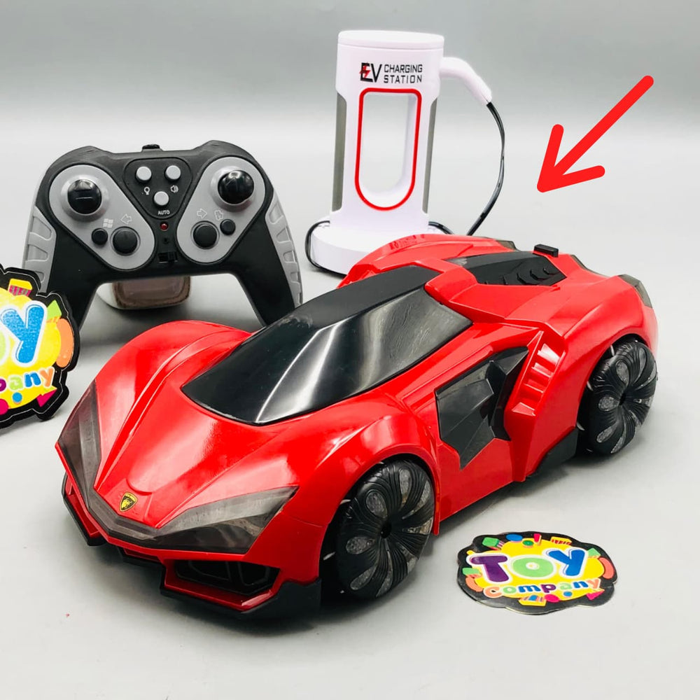 2.4GHz RC Lamborghini Stunt Car With EV Charging Station - Minor Fault