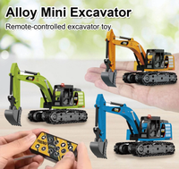 2.4GHz RC Mini Alloy Excavator Model With Acrylic Box