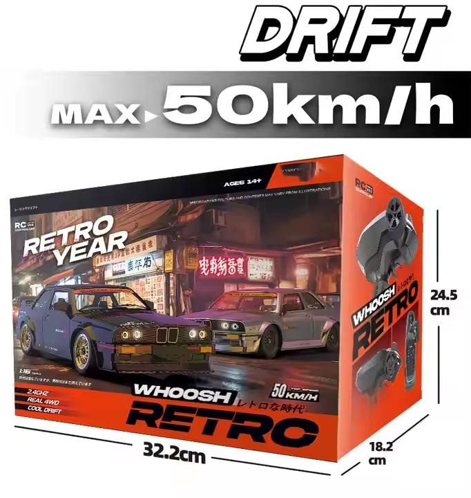 2.4G RC 50Km/h 4WD BMW M3 E30 Drifting Car