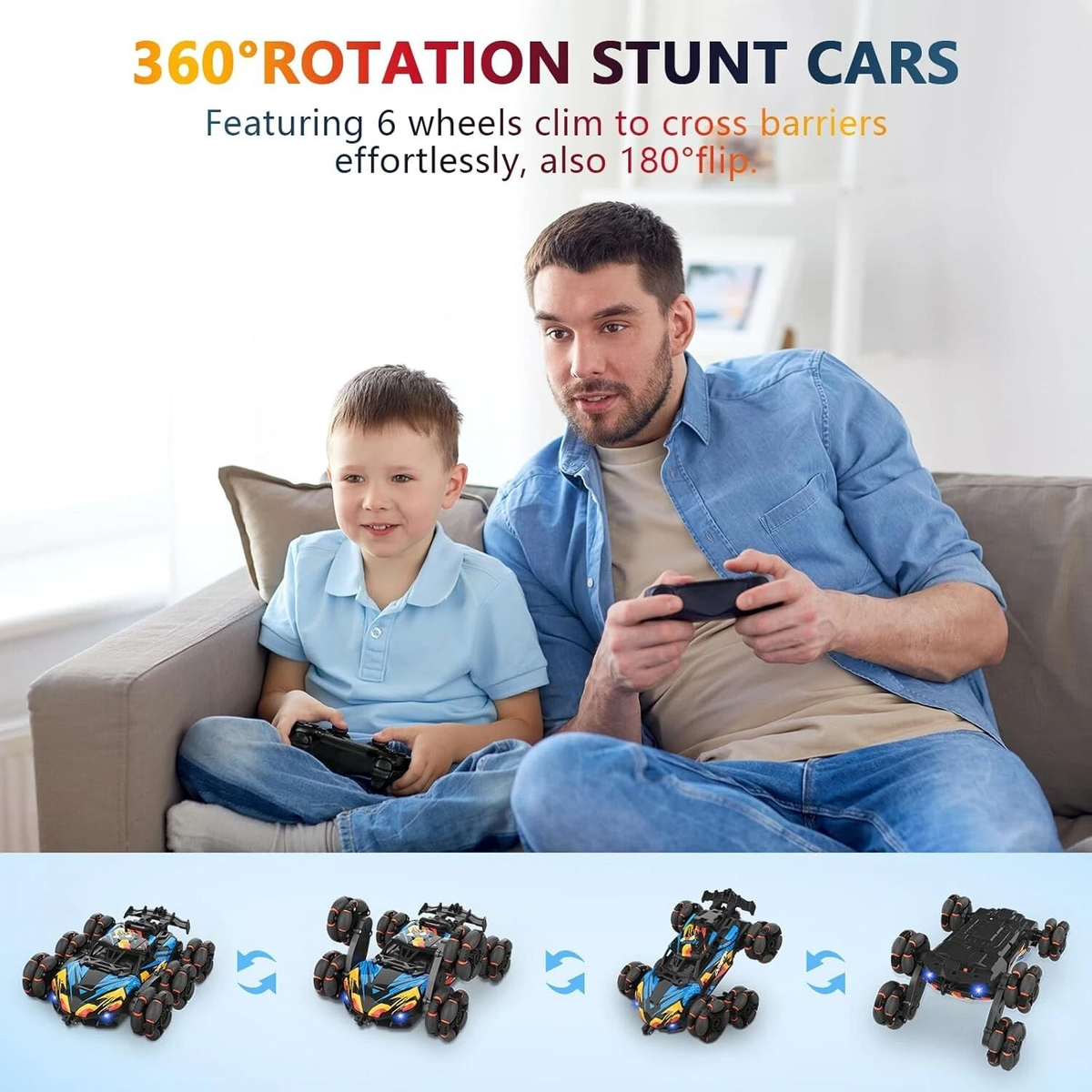2.4G RC 6 Wheels Stunt Car With Smoke
