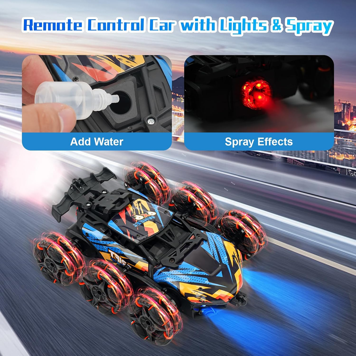 2.4G RC 6 Wheels Stunt Car With Smoke