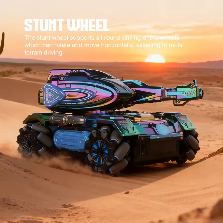 Remote & Watch Control Gel Blaster Lateral Shooting Tank With Smoke