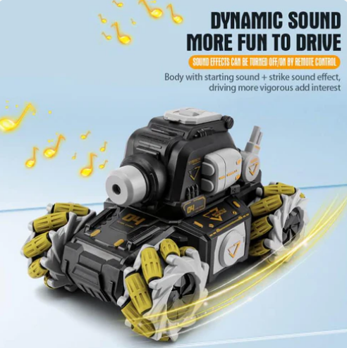 2.4G RC Gel Blaster  Shooting Tank With Smoke