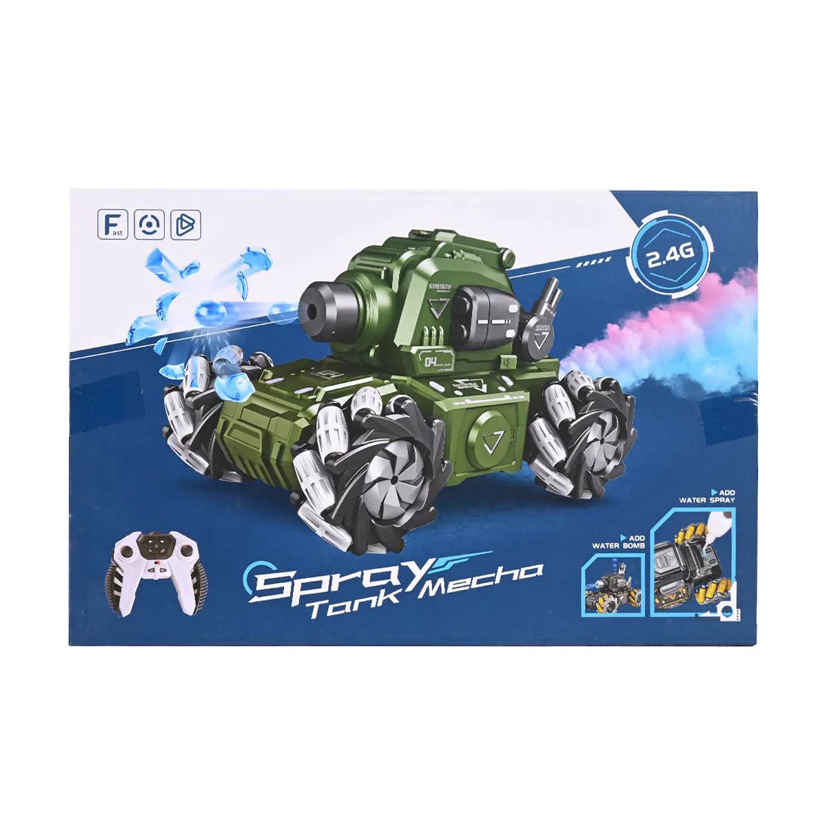 2.4G RC Gel Blaster  Shooting Tank With Smoke