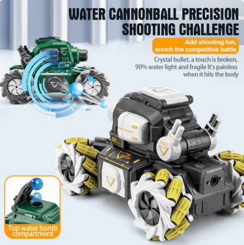 2.4G RC Gel Blaster  Shooting Tank With Smoke