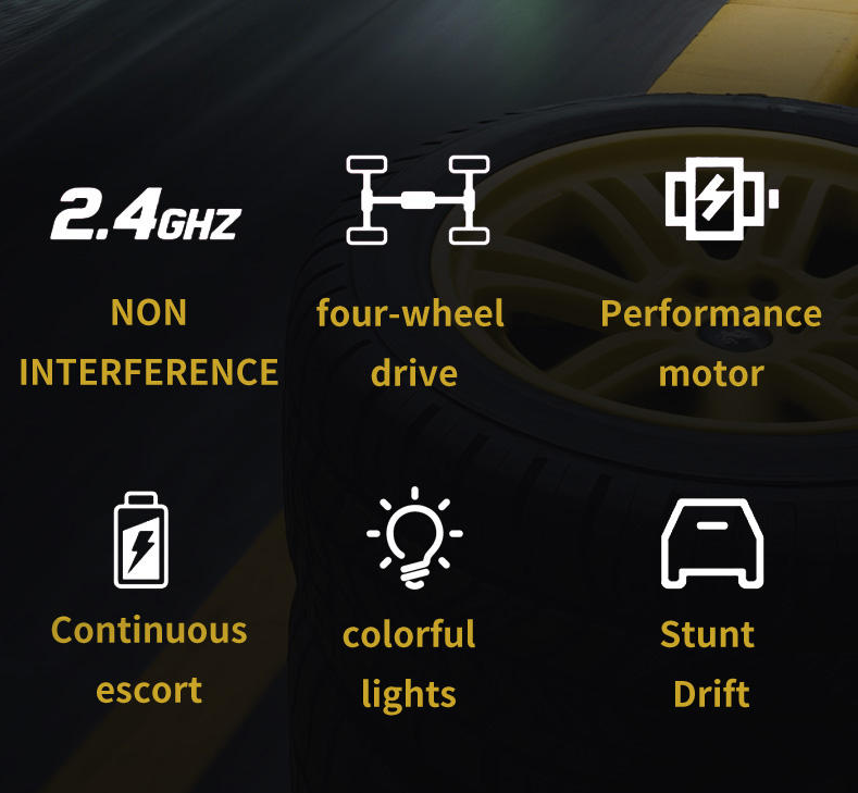 2.4GHz RC Night Drift Car With RGB Lights