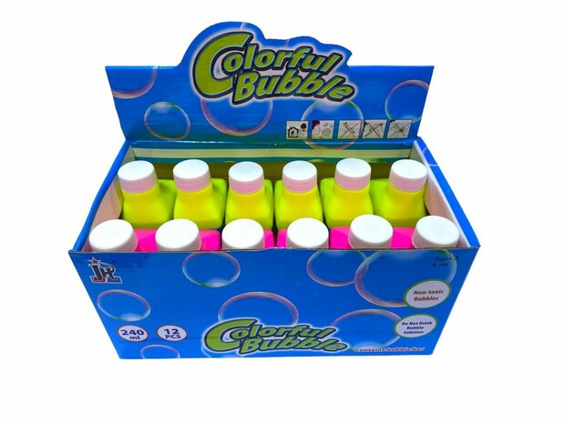 240ml Colorful Bubble Liquid Bottle