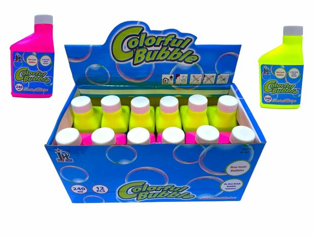 240ml Colorful Bubble Liquid Bottle
