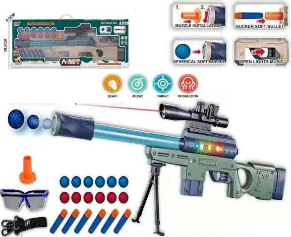 Transcend Future Gun with Soft Bullets, Targets & Safety Goggles