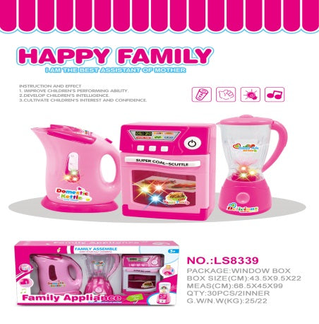 Realistic Family Kitchen Appliances Set For Kids