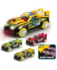Electric Transparent Gear Musical Car With Smoke