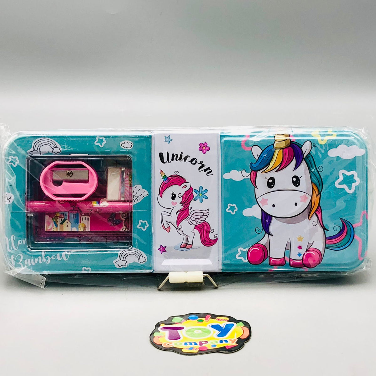 Tin Geometry Box With Stationary Set For Girls - Assortment