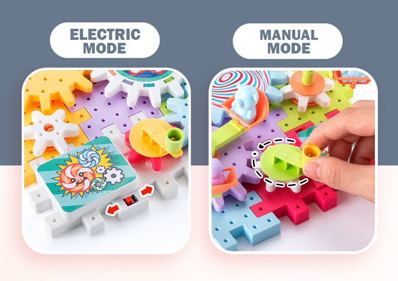 116Pcs DIY Electric Gear Spinning Building Blocks