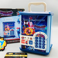 Spiderman Fingerprint & Swipe Card Unlock Piggy Bank