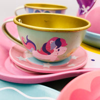 14Pcs Unicorn Themed Kids Metal Tea Set