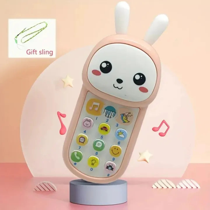 Kids Rabbit Design Puzzle Mobile Phone With Lights