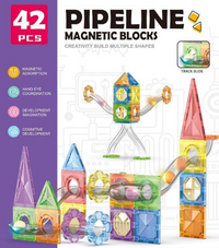 42Pcs Pipeline Magnetic Tiles Building Blocks