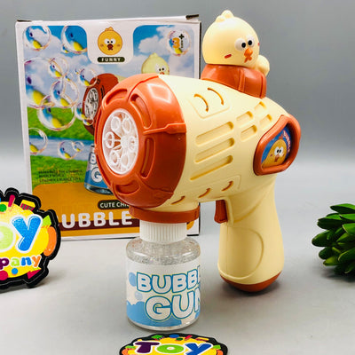 6 Holes Battery Operated Chick Colorful Bubble Gun