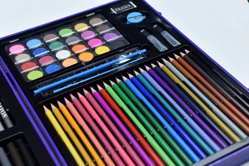 128Pcs Premium Space Kids Painting Kit Briefcase